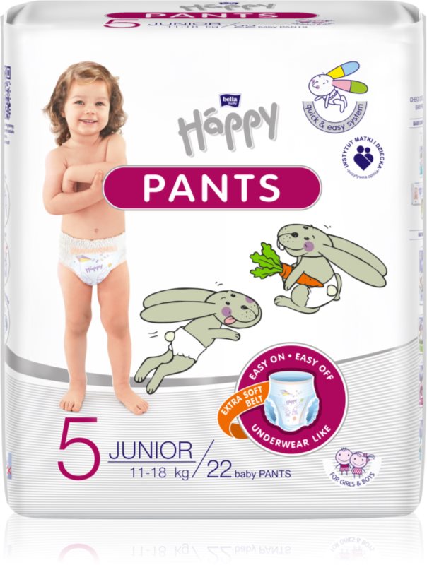 BELLA Baby Happy Pants scutece de unică folosință tip chiloțel Junior 11-18 kg 22 buc