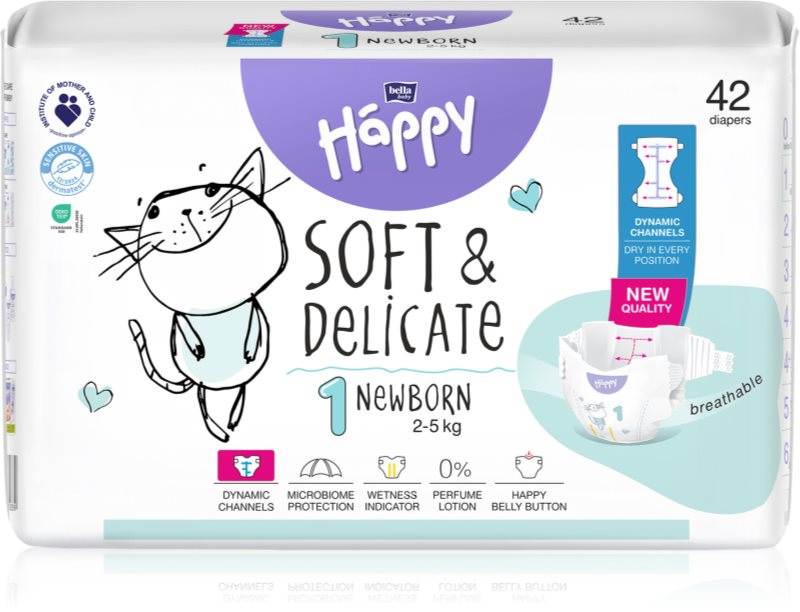 BELLA Baby Happy Soft&Delicate scutece de unică folosință cu canale