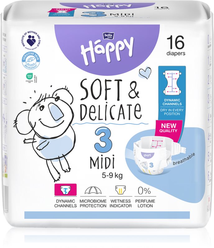 BELLA Baby Happy Soft&Delicate scutece de unică folosință cu canale