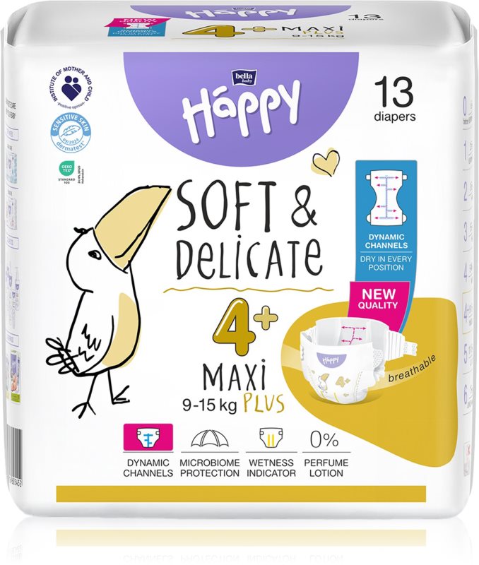BELLA Baby Happy Soft&Delicate scutece de unică folosință cu canale