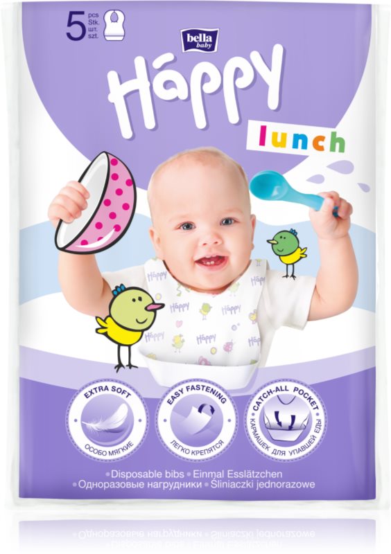 BELLA Baby Happy Lunch bavețică de unică folosință 5 buc