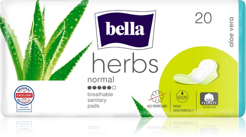 BELLA Herbs Aloe Vera absorbante fara parfum 20 buc