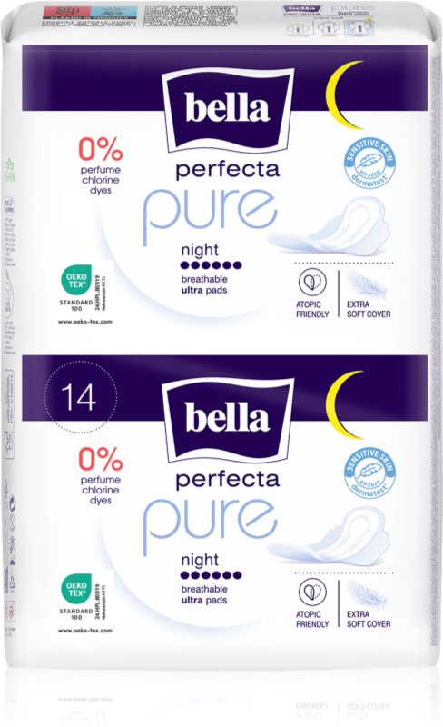 BELLA Perfecta Pure Night absorbante menstruale ultrasubțiri 14 buc