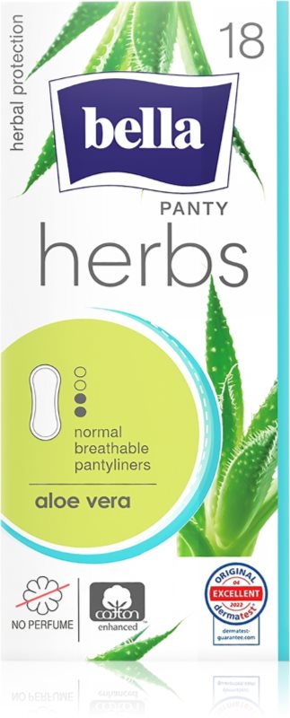 BELLA Herbs Aloe Vera absorbante fara parfum 18 buc