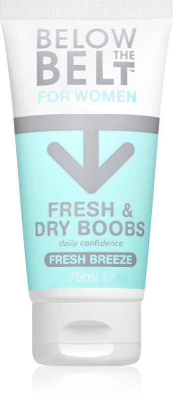 Below the Belt Grooming Fresh and Dry Boobs crema pentru sâni împotriva transpirației și a mirosului neplăcut 75 ml