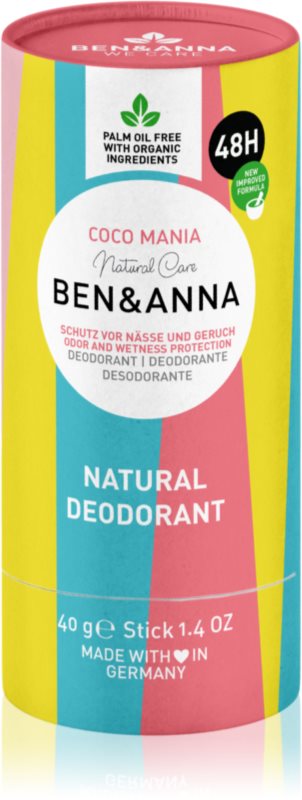 BEN&ANNA Natural Deodorant Coco Mania deodorant stick 40 g