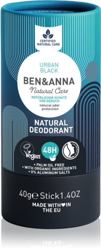 BEN&ANNA Natural Deodorant Urban Black deodorant stick 40 g