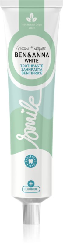 BEN&ANNA Toothpaste White pastă de dinți naturală cu flor 75 ml