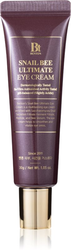 Benton Snail Bee crema de ochi pentru hidratare si matifiere pentru piele sensibila si intoleranta 30 g