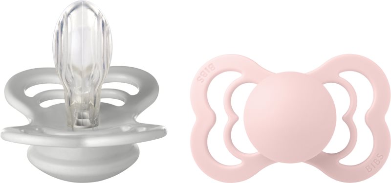 BIBS Supreme Silicone Size 2: 6+ months suzetă Haze / Blossm 2 buc