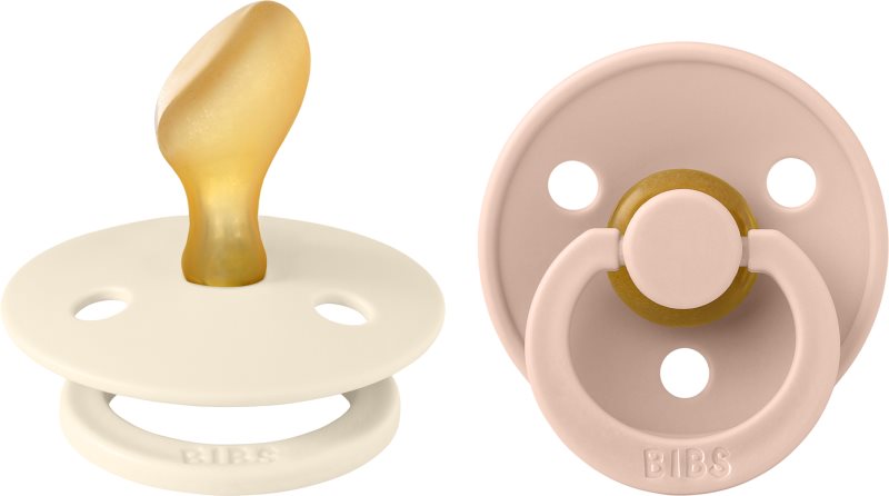 BIBS Colour Size 2: Anatomical 6+ months suzetă Ivory / Blush 2 buc