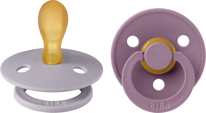 BIBS Colour Size 2: Symmetrical 6+ months suzetă Fossil Grey / Mauve 2 buc