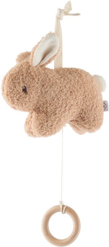 Bieco Musical Toy Bunny Fine jucărie suspendabilă contrastantă cu melodie 1 buc