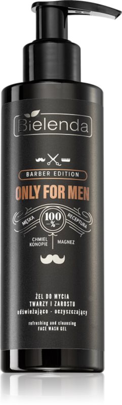 Bielenda Only For Men Barber Edition gel de curățare pentru față și barbă 190 g
