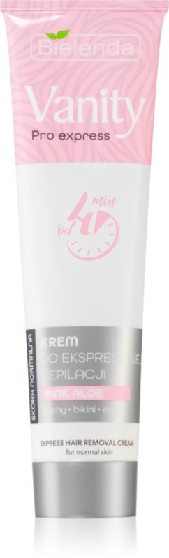 Bielenda Vanity Pro Express crema depilatoare pentru mâini, axile și zona inghinală pentru piele sensibila Pink Aloe 75 ml