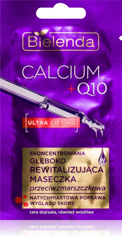 Bielenda Calcium + Q10 Concentrated deeply revitalizing anti-wrinkle mask masca pentru fata cu efect de anti-imbatrinire 8 g