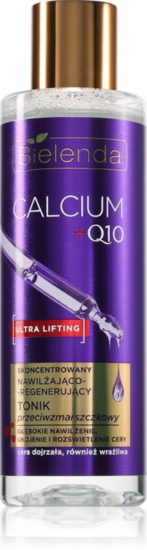 Bielenda Calcium + Q10 Concentrated moisturizing and regenerating anti-wrinkle tonic tonic hidratant antirid 200 ml