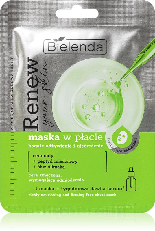 Bielenda Renew Your Skin mască textilă nutritivă 18 g