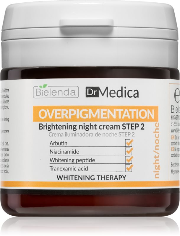 Bielenda Dr Medica Overpigmentation crema radianta de noapte pentru piele cu hiperpigmentare 50 ml