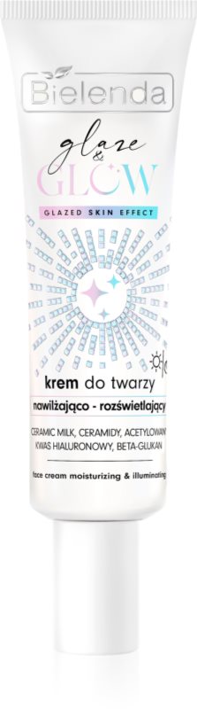 Bielenda GLAZE & GLOW cremă de față, pentru hidratare și iluminare pentru tenul uscat 50 ml
