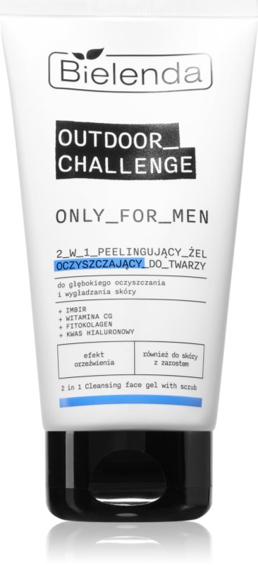 Bielenda Only For Men Outdoor Challenge gel de curatare exfoliant faciale 150 g