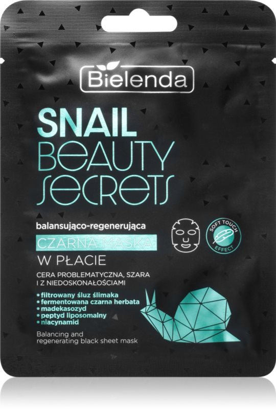 Bielenda Snail Beauty Secrets masca pentru regenerare pentru ten acneic 1 buc