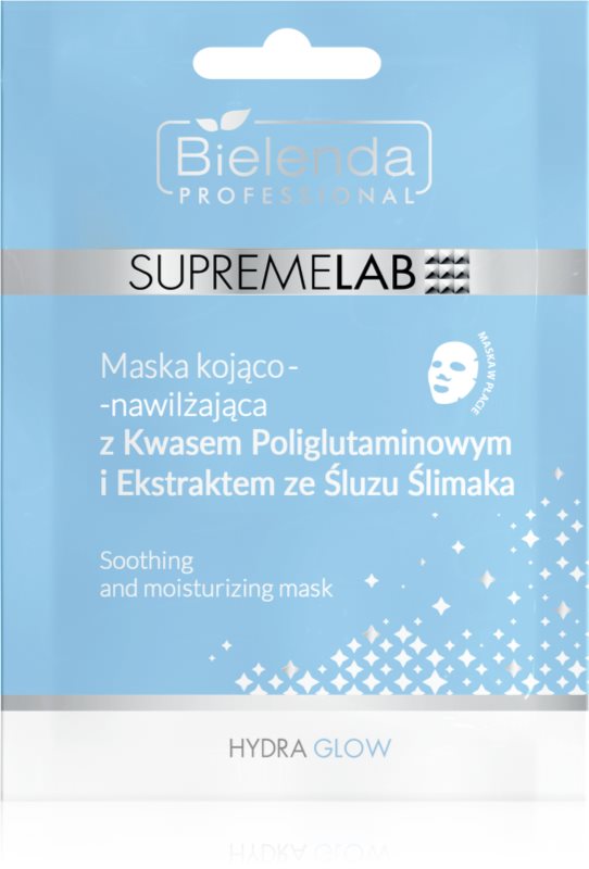 Bielenda Professional Supremelab Hydra Glow mască textilă hidratantă cu extract de melc 1 buc