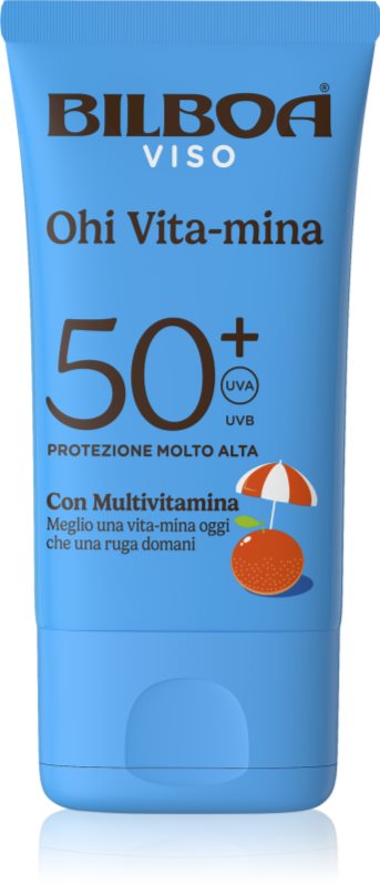 Bilboa Ohi Vitamina Viso cremă pentru plaja cu vitamine SPF 50+ 40 ml