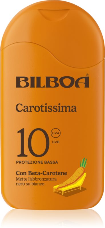 Bilboa Carotissima Crema loțiune pentru plaja cu beta-caroten SPF 10 200 ml