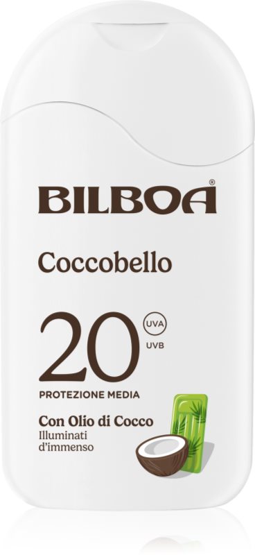 Bilboa Coccobello Latte loțiune pentru plaja cu ulei de cocos SPF 20 200 ml