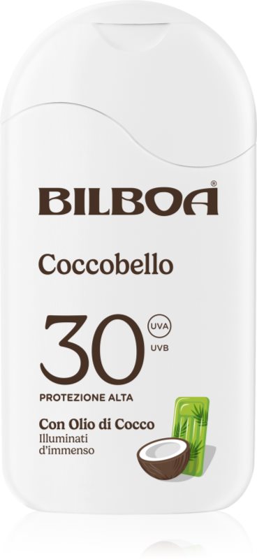 Bilboa Coccobello Latte loțiune pentru plaja cu ulei de cocos SPF 30 200 ml