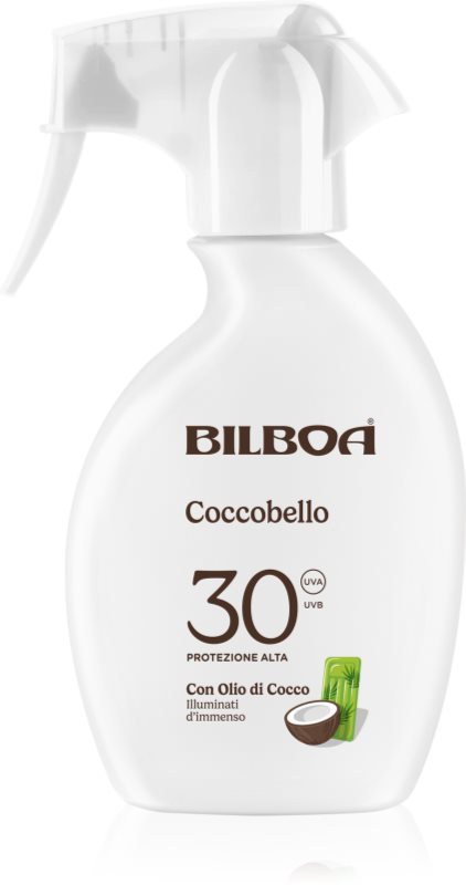 Bilboa Coccobello Trigger spray solar cu ulei de cocos SPF 30 250 ml