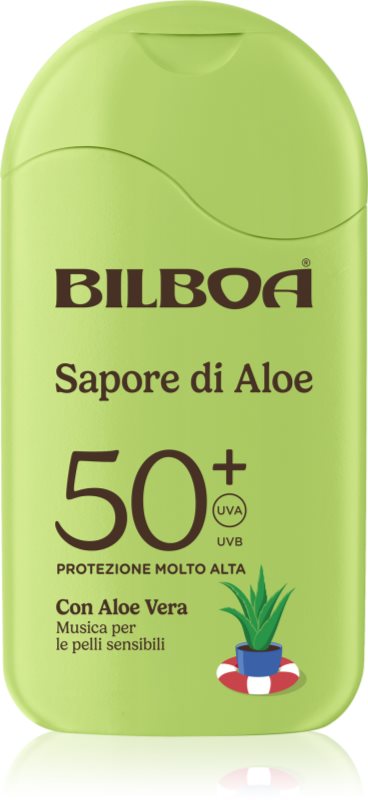 Bilboa Sapore di Aloe Latte loțiune pentru plaja cu aloe vera SPF 50+ 200 ml