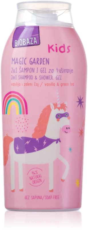 BIOBAZA Magic Garden gel de dus pentru corp si par pentru copii 250 ml