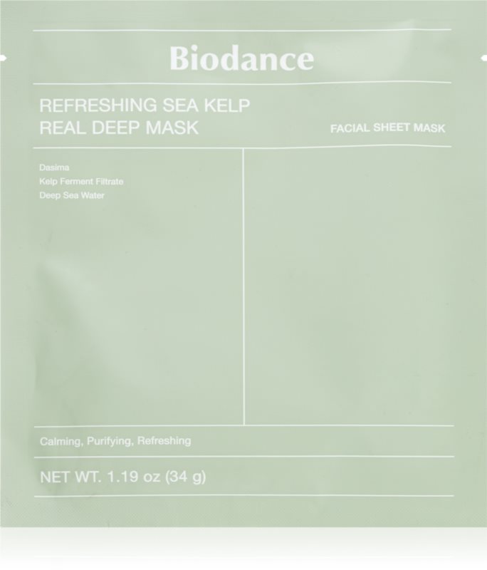 Biodance Refreshing Sea Kelp Real Deep Mask mască intensă cu hidrogel cu extracte de alge marine 1 buc