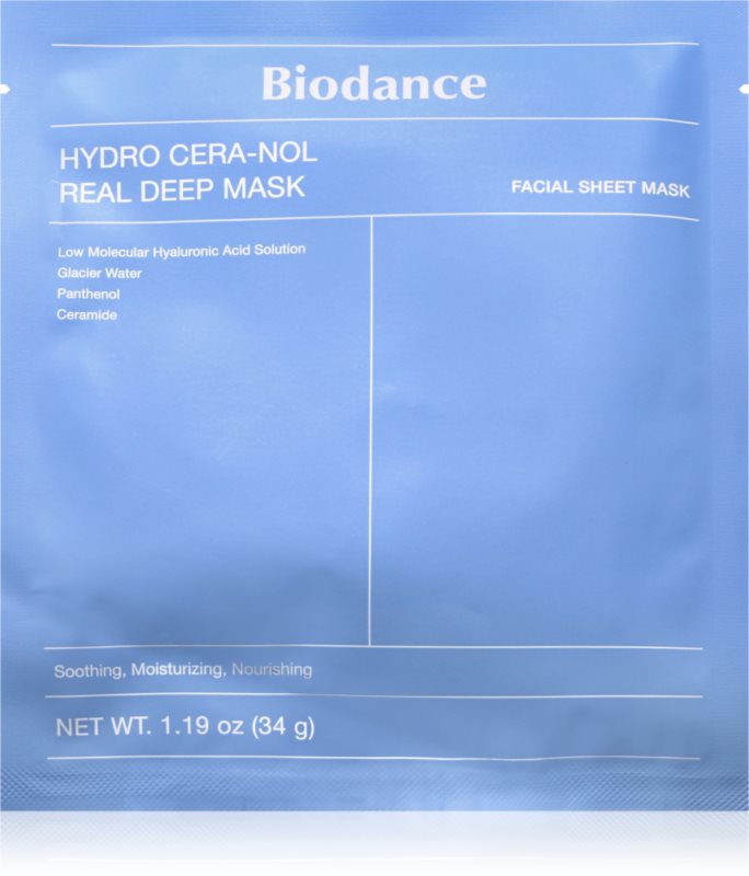 Biodance Hydro Cera-nol Real Deep Mask masca faciala hidratanta cu efect calmant 34 g
