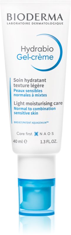 Bioderma Hydrabio Gel-Crème crema gel hidratanta cu textura usoara pentru piele sensibila normala-combinata 40 ml