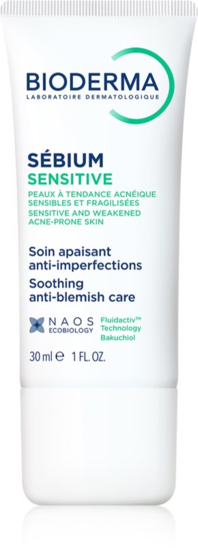 Bioderma Sébium Sensitive crema intensă de hidratare și calmare pentru piele uscata si iritata in urma tratamentului antiacneic 30 ml