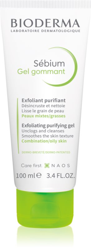 Bioderma Sébium Exfoliating Purifying Gel exfoliant de curățare pentru ten gras și mixt 100 ml