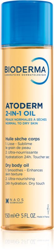 Bioderma Atoderm 2-in-1 Oil ulei intens hrănitor pentru piele uscata 150 ml