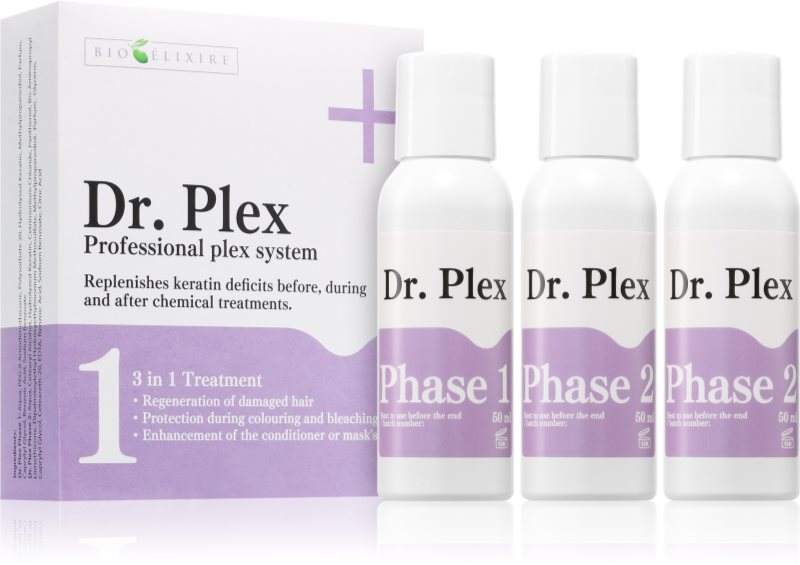 Bioélixire Dr. Plex tratament regenerator pentru par deteriorat 3x50 ml