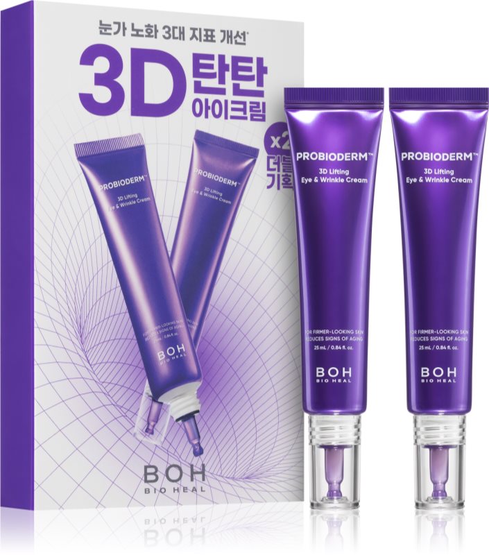 BIOHEAL BOH Probioderm 3D Lifting Eye & Wrinkle Cream crema pentru ochi anti-imbatranire pachet duo 2x25 ml