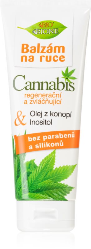 Bione Cosmetics Cannabis Balsam regenerator și hidratant pentru mâini 205 ml