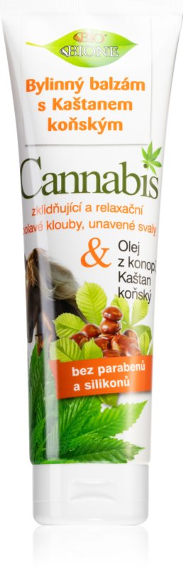 Bione Cosmetics Cannabis lotiune pe baza de plante pentru mușchi obosiți 300 ml