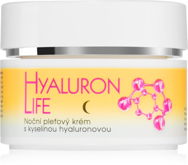 Bione Cosmetics Hyaluron Life crema de noapte pentru fata cu acid hialuronic 51 ml