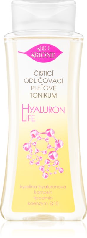 Bione Cosmetics Hyaluron Life demachiant facial și tonic facial cu acid hialuronic 255 ml
