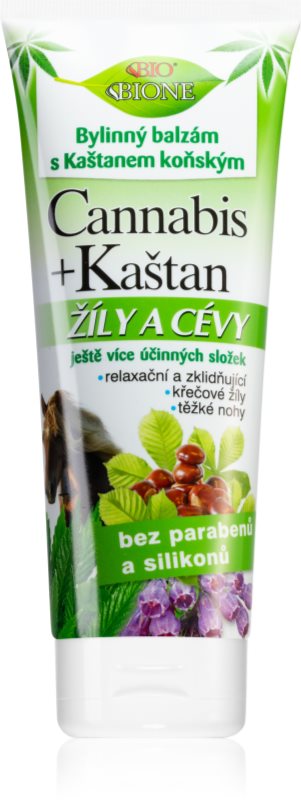 Bione Cosmetics Cannabis + Chestnut lotiune pe baza de plante pentru tratamentul varicelor 200 ml