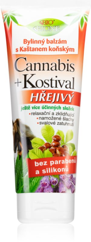Bione Cosmetics Cannabis Comfrey Gel încălzire pentru relaxarea mușchilor și articulațiilor 200 ml