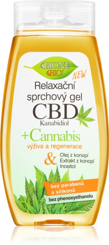 Bione Cosmetics Cannabis CBD gel de dus relaxant cu CBD 260 ml