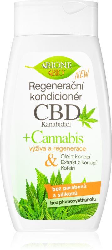 Bione Cosmetics Cannabis CBD balsam regenerator pentru păr 260 ml